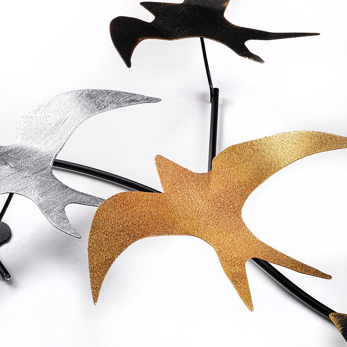 Wallity Flying Birds 2 Escultura de Pared de Metal Multicolor